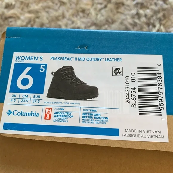 Columbia new in box women's leather hiking boot size 6.5 - Picture 2 of 6